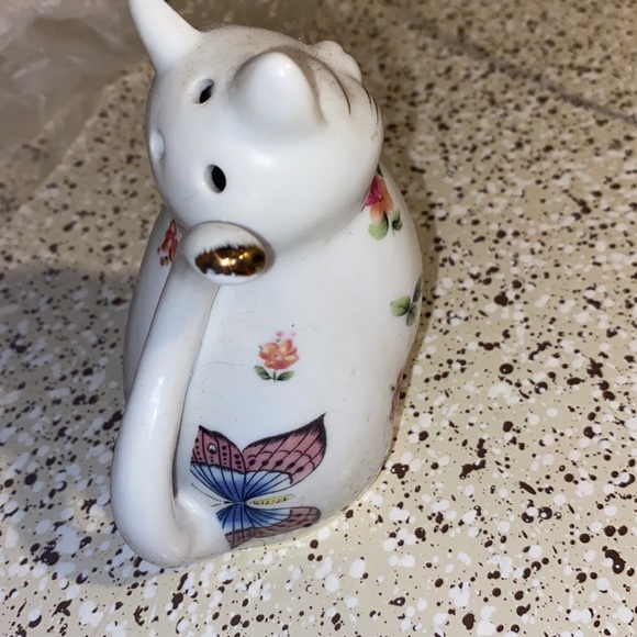 Japanese Small Colorful Porcelain Cat Figurine Andrea by Sadek - Picture 6 of 10